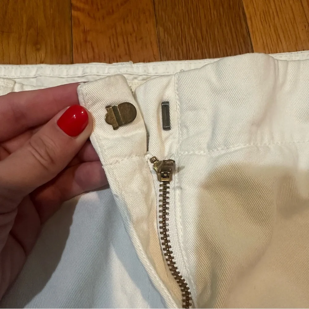 J Crew Shorts White‎ Broken In Chino Classic Twill Sz 12 8.5” Inseam